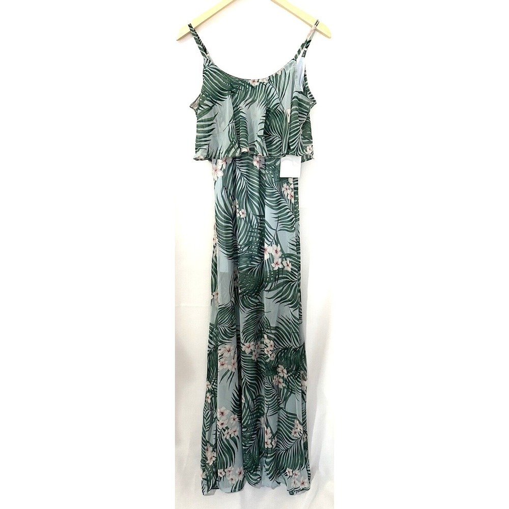 Show Me Your Mumu Maxi Dress Women's XXS Hanalei Dream Palm Floral Tropical
